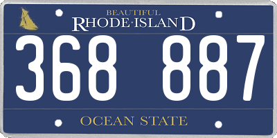 RI license plate 368887