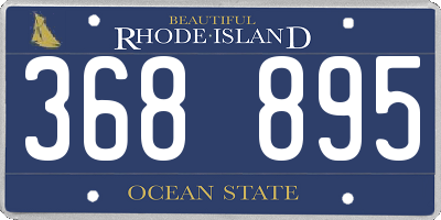 RI license plate 368895