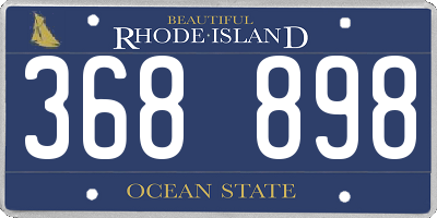 RI license plate 368898