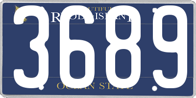 RI license plate 3689