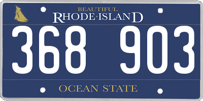 RI license plate 368903
