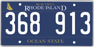 RI license plate 368913
