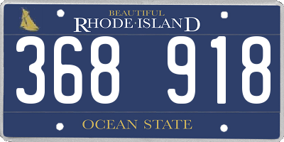 RI license plate 368918