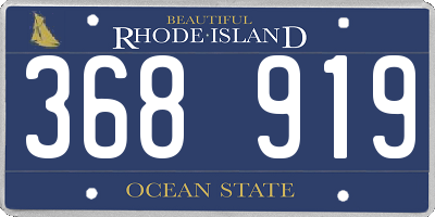 RI license plate 368919