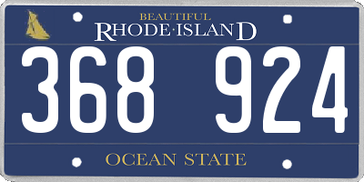 RI license plate 368924