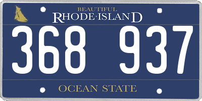 RI license plate 368937