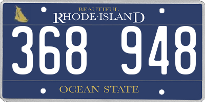 RI license plate 368948