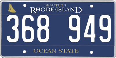 RI license plate 368949