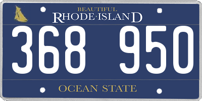 RI license plate 368950