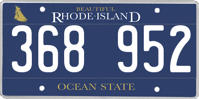 RI license plate 368952