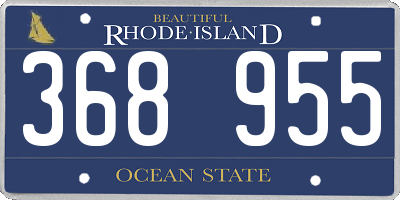 RI license plate 368955