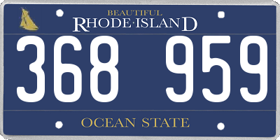 RI license plate 368959