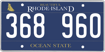 RI license plate 368960