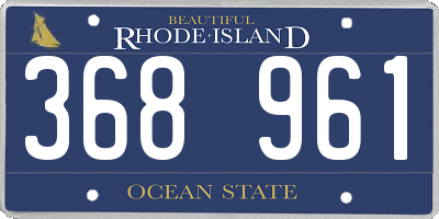 RI license plate 368961