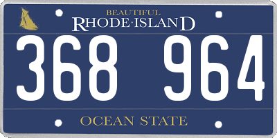 RI license plate 368964