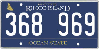 RI license plate 368969