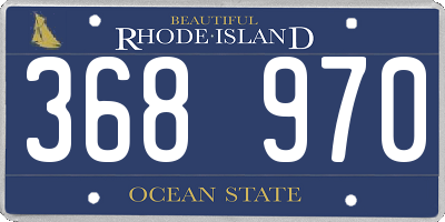 RI license plate 368970