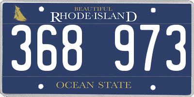 RI license plate 368973