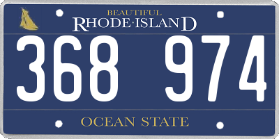 RI license plate 368974