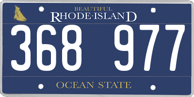 RI license plate 368977