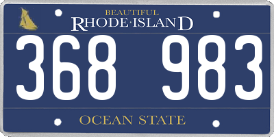 RI license plate 368983
