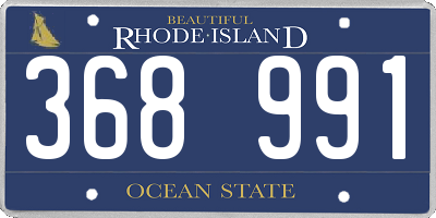 RI license plate 368991