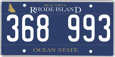 RI license plate 368993
