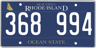 RI license plate 368994