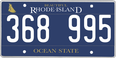 RI license plate 368995