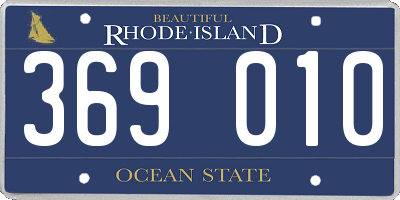 RI license plate 369010