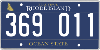 RI license plate 369011