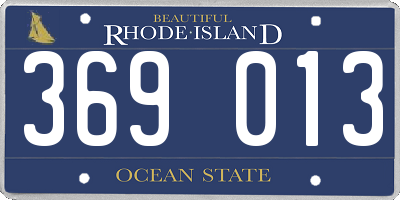 RI license plate 369013