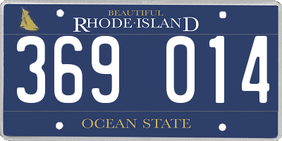 RI license plate 369014