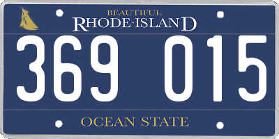 RI license plate 369015