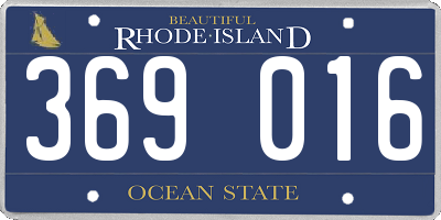 RI license plate 369016