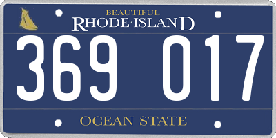 RI license plate 369017
