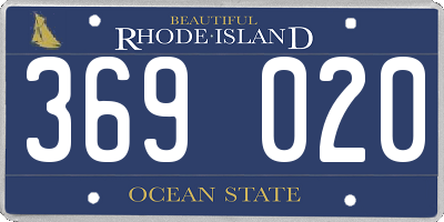 RI license plate 369020
