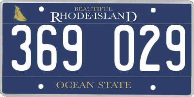 RI license plate 369029