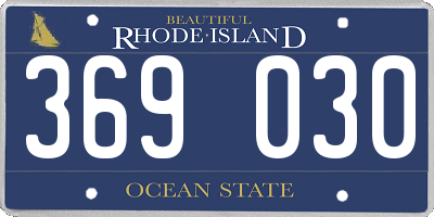RI license plate 369030