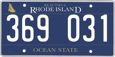RI license plate 369031