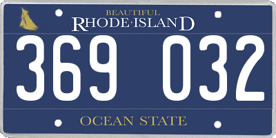 RI license plate 369032