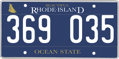 RI license plate 369035