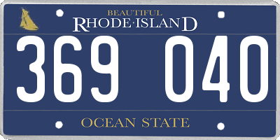 RI license plate 369040