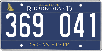 RI license plate 369041