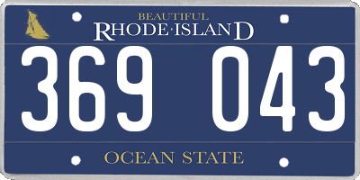 RI license plate 369043