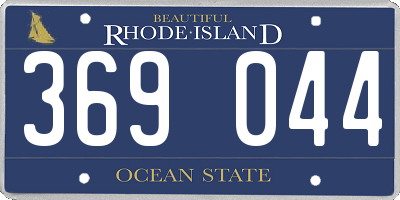 RI license plate 369044