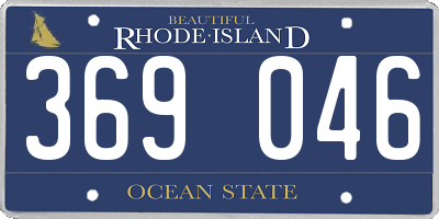 RI license plate 369046