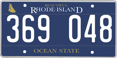 RI license plate 369048