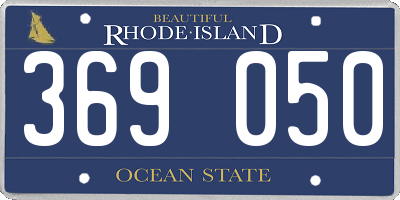 RI license plate 369050