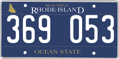 RI license plate 369053